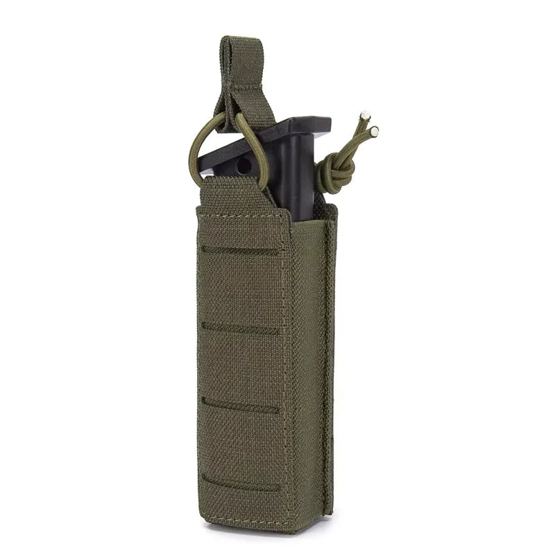 Nylon 9mm Magazine Pouch,Laser Cut LightWeight,Single,Molle System,Tactical Bag,Edc Pouches,Flashlight Bag,Hunting Accessories