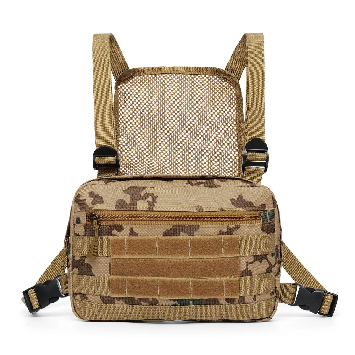 Outdoor Sports Chest Bag Motorcycle Bicycle Cycling Bag , Lightweight Molle Tactical Chest Bag for Running Hiking Fishing Travel