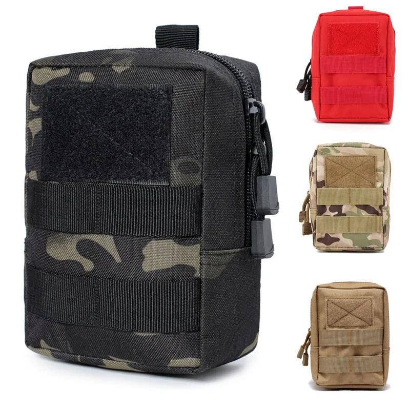 Molle Utility EDC Waist Bag Tactical Pouch Medical First Aid Bag Outdoor Sports Camping Hunting Waist Belt Pocket Sundry Bag