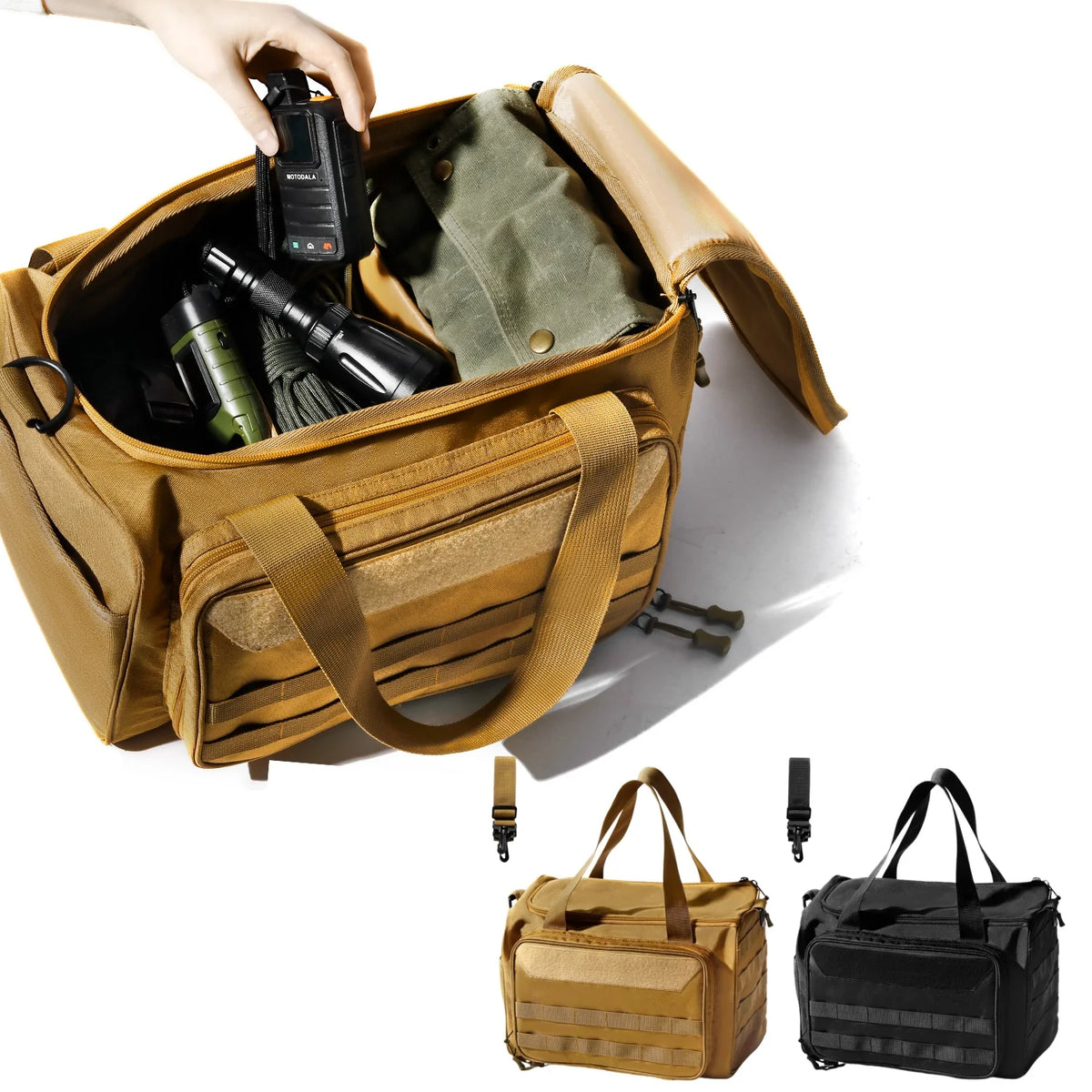 Gun Range Bag Outdoor Hunting Training Shooting Tactical Pistol Gun Case Hiking Camping Large Capacity Handbag