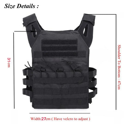 600D Body Armor Molle Hunting Tactical JPC Vest Lightweight Plate Carrier Vest Water-repellent Airsoft CS Game Equipment