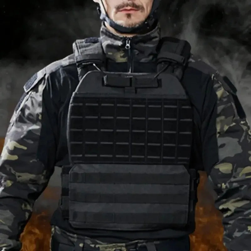 Plate Carrier Body Combat Training Chest Rig Assault Vest Equipment Sport Vest Adjustable Exercise Lightweight Load Bearing Vest