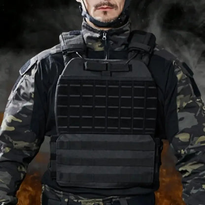 Plate Carrier Body Combat Training Chest Rig Assault Vest Equipment Sport Vest Adjustable Exercise Lightweight Load Bearing Vest