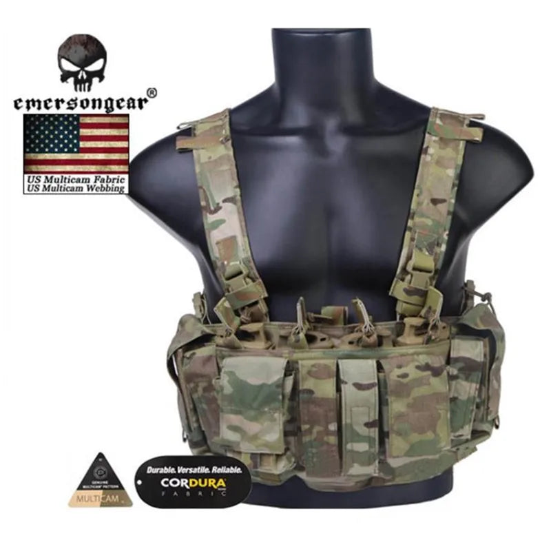 Emersongear MF Style Tactical Chest Rig UW Gen IV Hunting Vest Harness Split Front Carrier Waist Mag Bag