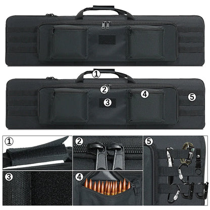 Tactical 100cm Gun Case Gun Bag Airsoft Rifle Shotgun Holster with Soft Padding 120cm Outdoor Hunting Gun Carrying Bag Pouch