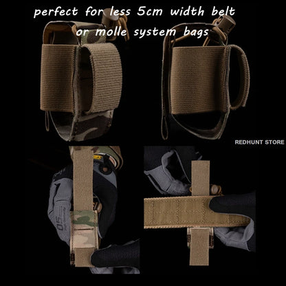 M67 Grenade Pouch Rgd-5 Storage Bag Tactical Plate Carrier Molle Equipment Mini Elastic Fixed Pocket Grenade Holder Tool Bag