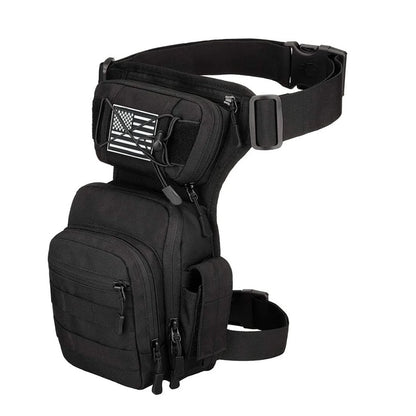 Multi-compartment Portable Thigh Pack, Dual Strap Secure Waist Bag, Outdoor Tool Storage Bag