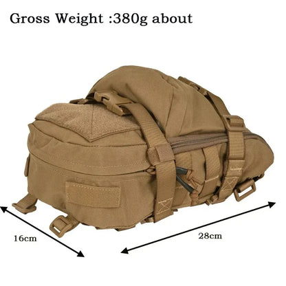 Tactical Hydration Backpack Combat Training Assault Molle Bag Outdoor Hunting Vest Back Plate Carrier Water Bag 1PC
