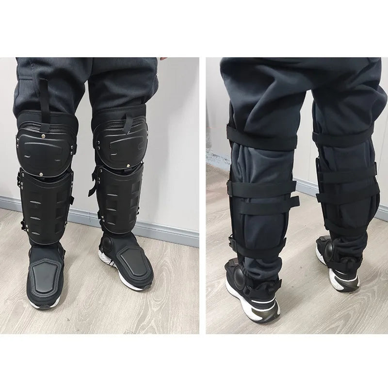Tactical Leg Armor Guards, Legs Protection Armour Suits, Riot Suits Supplies Full Body Protective Leg and Knee Pads Equipment