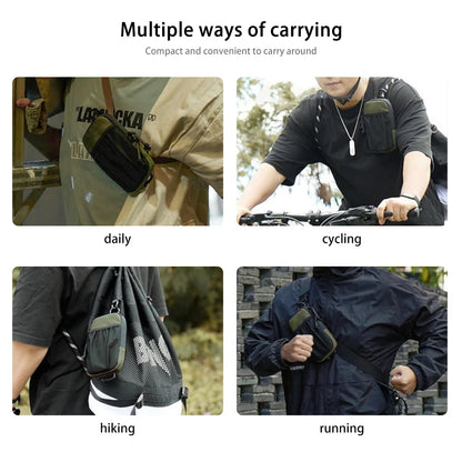 Mobile phone storage bag with mountain buckle, suitable for outdoor hiking, daily commuting, and travel as a portable waist bag
