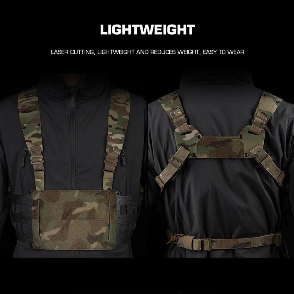 Tactical Chesty Rig Wide V2 Ferro Style Lightweight MOLLE Outdoor Hunting Combat Training Airsoft Vest FC Extended Equipment