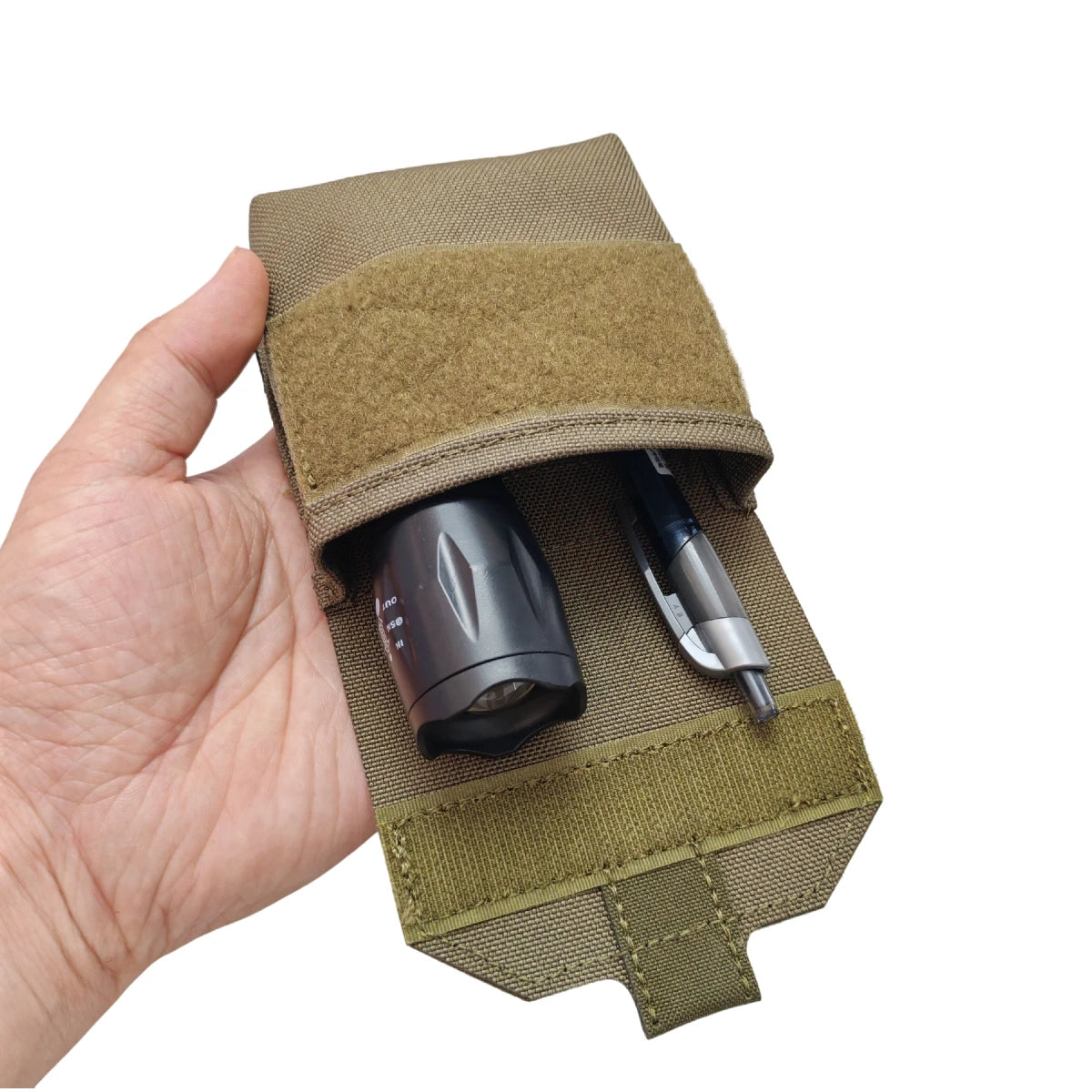 Tactical Utility Pouch Nylon EDC Small Gear Bag Flap MOLLE Compatible for Hiking Camping Outdoor