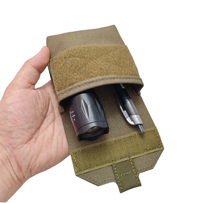 Tactical Utility Pouch Nylon EDC Small Gear Bag Flap MOLLE Compatible for Hiking Camping Outdoor