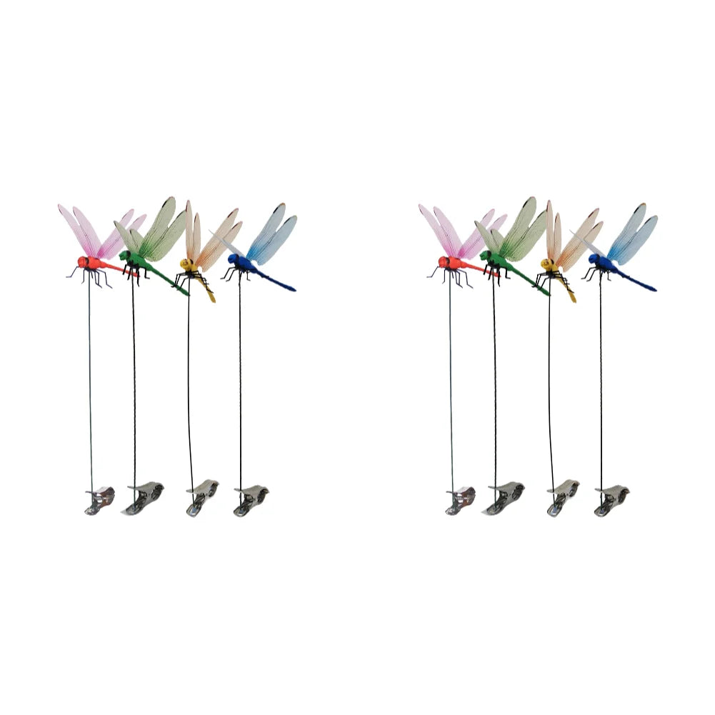 Simulation Dragonfly Shape Decoration Clip Creative Outdoor Garden Lawn Yard Ornament Insect Fly Repellent Home Landscape Decor