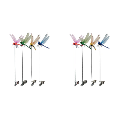 Simulation Dragonfly Shape Decoration Clip Creative Outdoor Garden Lawn Yard Ornament Insect Fly Repellent Home Landscape Decor