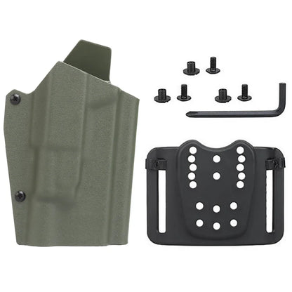 Kydex Tactical Gun Holster for Glock 17/19/19X/45 Compatible X300 Flashlight Hunting Shooting Airsoft Holster Quick Release Gear