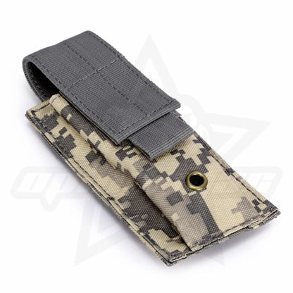 OPHIDIAN 9mm Magazine Pouch Single Double Magazine Pouch Outdoor Molle Open Top Magazine Pouch for  M1911 92F Flashlight Ba