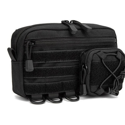 MOLLE Horizontal Tactical Admin Pouch Front Drawstring Pocket EMT Utility EDC Organizer Bag Outdoor Waist Carry Pouch