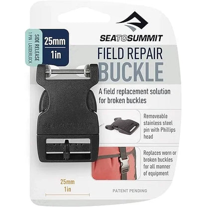 Sea to Summit 2 Pin Field Repair Side Release Buckle - Black, 20 mm