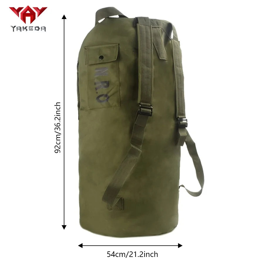 Mountaineering travel bag, backpack, large capacity bucket bag, men's sports outdoor waterproof bucket bag, backpack