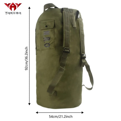 Mountaineering travel bag, backpack, large capacity bucket bag, men's sports outdoor waterproof bucket bag, backpack