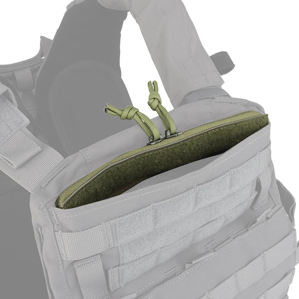 KODENOR Tactical Admin Pocket Zipper Insert Hook and Loop Attachment Zip Closure for Admin Pouch Standard MBAV Crye AVS Plate
