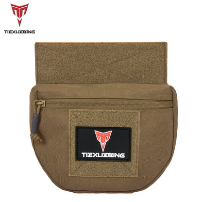 Tactical Molle Chest Rig Drop Dump Pouch Bag For CRM CRX Vest Armor Carrier Storage Hunting Accessories Chest Pouch Lower Belly