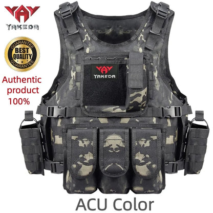 YAKEDA Multi-functional Wear-resistant Tactical Vest Outdoor Training Clothes Outdoor Equipment Protective Waistcoat