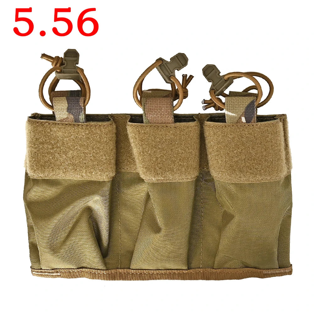 556 762 Triple Magazine Pouch Kangaroo Insert M4 AR Magazines Hunting Bag For DOPE Front Flap FCPC V5 Plate Carrier