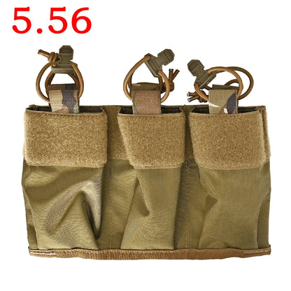 556 762 Triple Magazine Pouch Kangaroo Insert M4 AR Magazines Hunting Bag For DOPE Front Flap FCPC V5 Plate Carrier