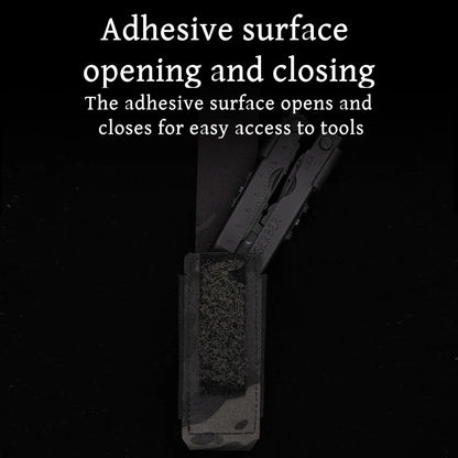Multi-functional tool kit adhesive surface opening and closing molle mounting elastic material multiple adaptations