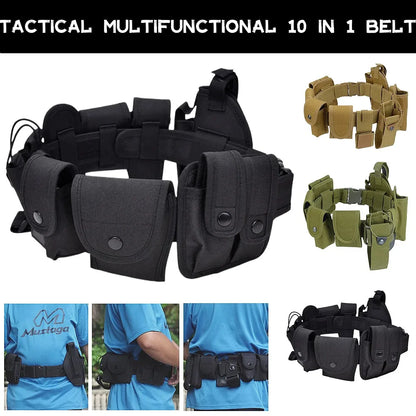 10 in 1 seat belt multifunctional tool kit outdoor hiking training belt cover
