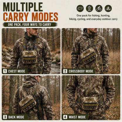Tactical Bag MOLLE Hunting Chest Bag Fishing Pack Waist Bag Hunting Hiking Camping Outdoor Sports