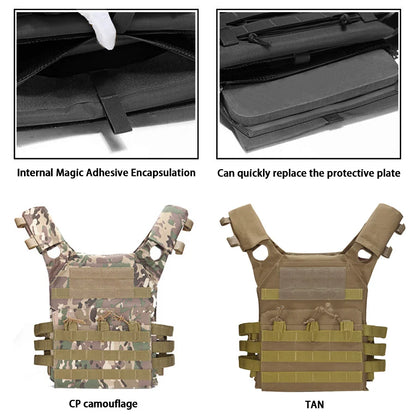 Tactical Vest Waterproof Outdoor Body Armor Lightweight JPC Molle Plate Carrier Hunting Vest CS Game Jungle Security Equipment