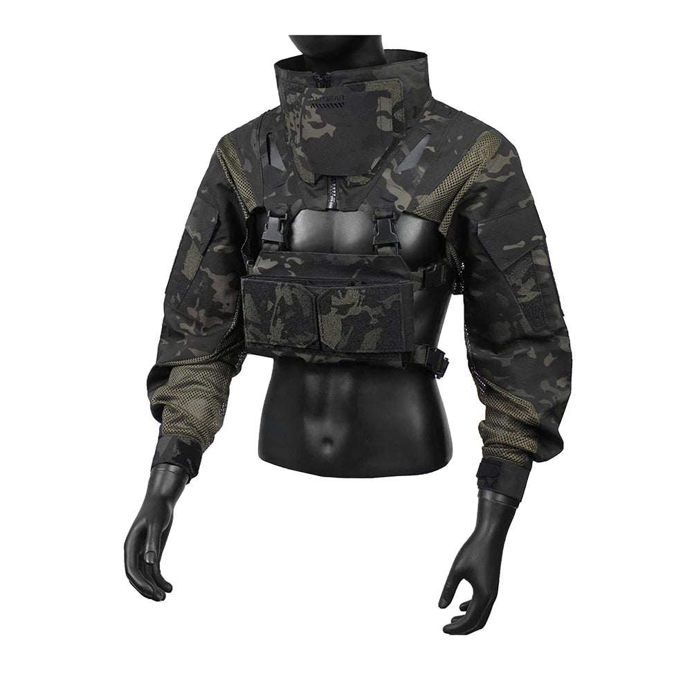 DMGear Original Tactical Combat Jacket Long Sleeve With Mag Pouch Camouflage Clothing Breathable Comfortable Hunting Camping