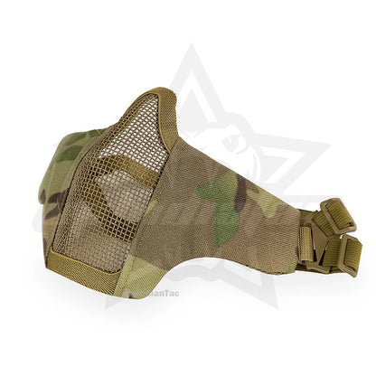 Outdoor cycling mask carbon steel mesh breathable half face mask CS field protection mask