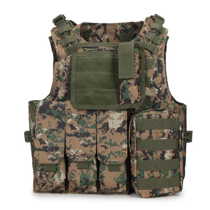 Men Army Airsoft Military Tactical Vest Molle Combat Assault Plate Carrier Tactical Outdoor Clothing Hunting Vest Accessories