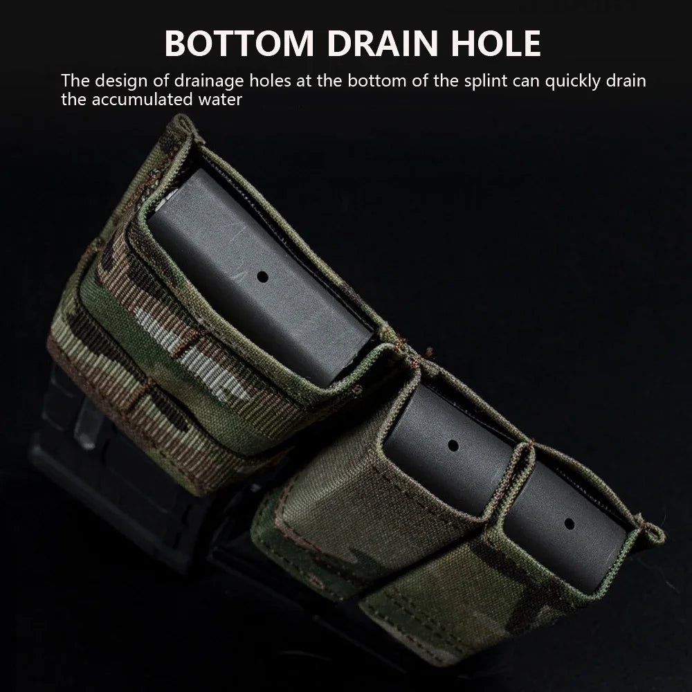 9mm/5.56 Magazine Pouch Tactical Pistol Mag Pouches Militar Double Mag Bag Hunting Airsoft Holder With FAST Nylon Support Clip