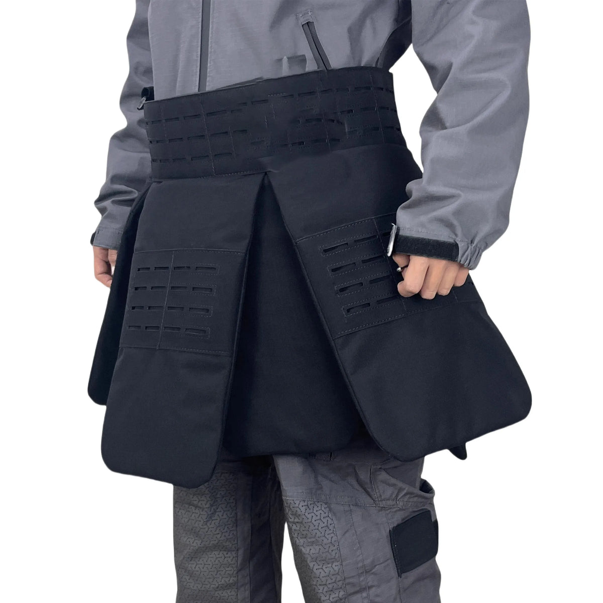 Laser‑Cut MOLLE Level IIIA Soft PE Tactical Protective Skirt Quick Release Adjustable Outdoor Hunting Waist Hip Protective Gear