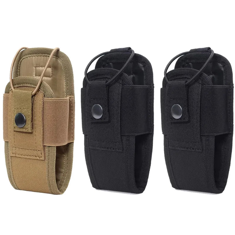 1-3pcs Nylon Pouch Tactical Radio Walkie Bag Holder Pocket Portable Interphone Holster Carry Bag Hunting Camping
