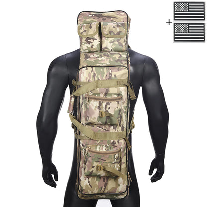 Outdoor hunting long equipment backpack multifunctional storage bag, adjustable shoulder straps, multiple storage pockets