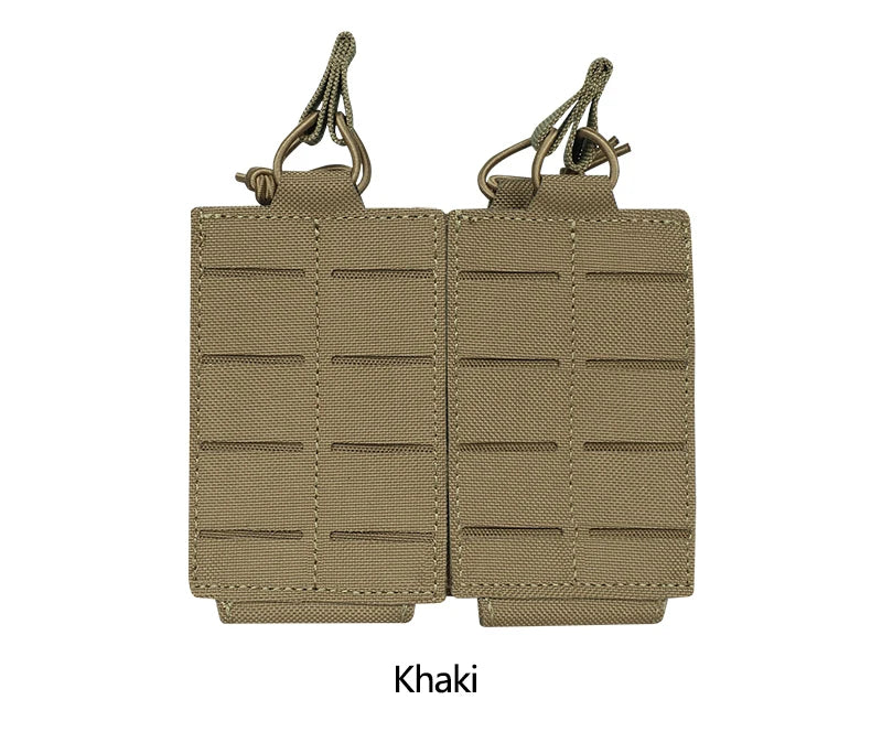 AG 3 MOLLE 5.56 M4 Triple Magazine Pouch Bungee Retention Tactical Vest K19 Plate Carrier Front Placard MAG Holder Bag Airsoft