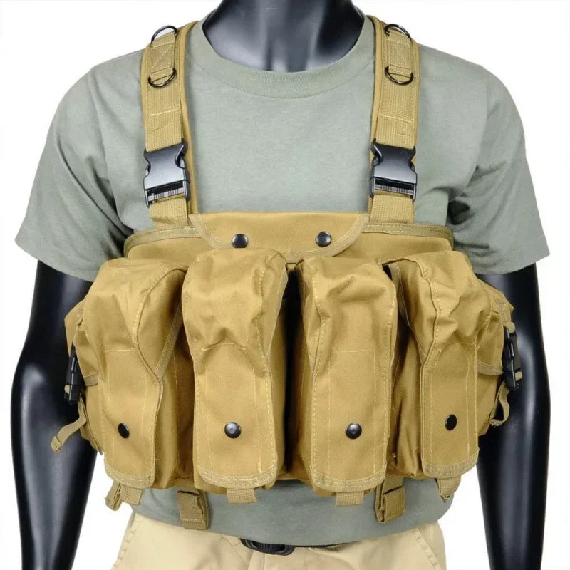 Hunting Vest CAK Chest Rig AK47 Molle Magazine Carrier Pouch M4 AR 7.62/5.56 Tactical Quick-Detach Waist Bag Outdoor Training