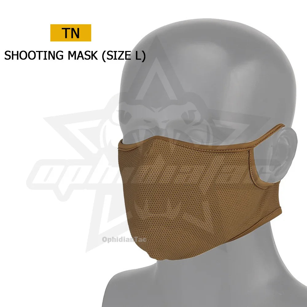 Shooting Mask Outdoor Breathable Elastic Soft Mask Free Ear Protection Air Gun Cycling Half Face Mask - M/L Size