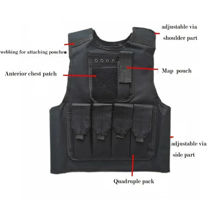 Children's Combat Camouflage Vest, Kids Airsoft Vests, Outdoor Paintball, Tactical Waistcoat Boys, Girl, Sniper Uniform