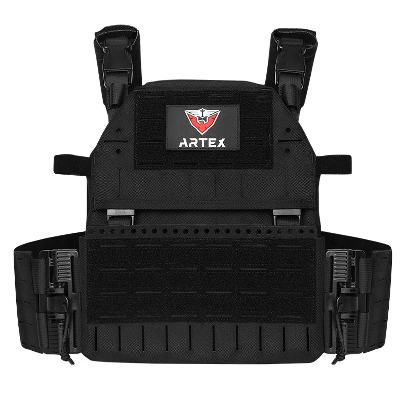 1000D Polyester with Triple Equipment Security Tactical Vest Camo Laser Cut Molle Quick Release Plate Carrier Tactical Vest