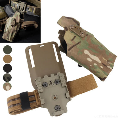 Tactical Holster for G17 Gen4 G19 with X300 X300U Flashlight Quick Locking System Shooting Hunting Pistol Gun Holsters