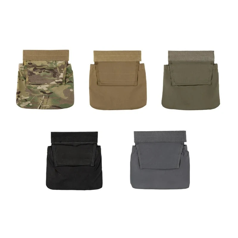 Tactical Abdominal Bag Airsoft Vest Chest Drop Pouch Hunting Chest Hanging Plate Carrier Storage Folded Bag Gear