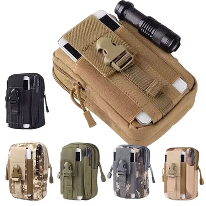 outdoor tactical waist bag 6 inch phone pouch cycling sports multifunctional molle expansion accessory pouch