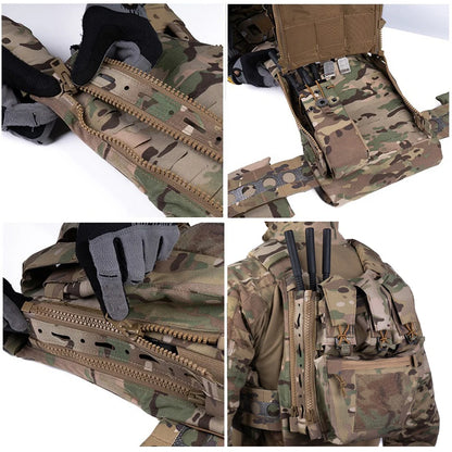 Tactical Ferro Style Back Panel Zipper Extension MOLLE Adapter 10# for Hunting Airsoft Vest Plate Carrier FCPC Backpack Panels